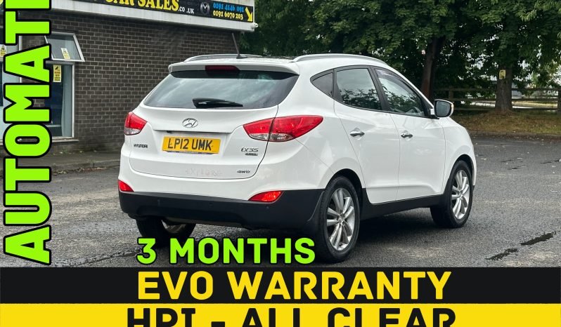 
								4WD 2.0 Diesel_2012 Hyundai ix35_06m MOT_93k Miles_Srvc Hstry_Sat-Nav_Rev CAM_Parking Sensors_Sun-Roof_ x2 Keys_ 3 months Evo Warranty_ full									