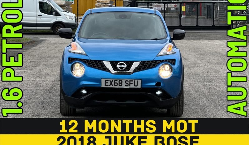 
								1.6 Petrol_2018 Nissan Juke_12m MOT_23k Miles_Premium BOSE Edition_Sat-Nav_HD Rev Cam_Keyless_ 3 months Evo Warranty_ full									