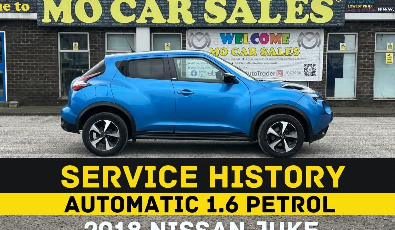 
								1.6 Petrol_2018 Nissan Juke_12m MOT_23k Miles_Premium BOSE Edition_Sat-Nav_HD Rev Cam_Keyless_ 3 months Evo Warranty_ full									