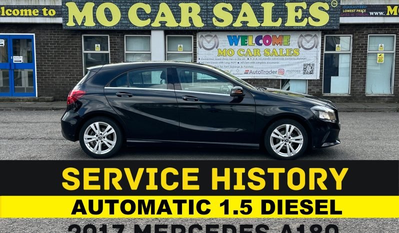 
								1.5 Diesel Sports_2017 Mercedes Benz A180_ULEZ Free_11m MOT_106k Mile_Sat-Nav_HD Rev Cam_Bluetooth_Full Leather_ 3 months Evo Warranty_ full									