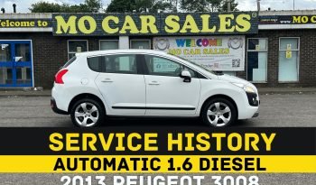 
									AUTOMATIC_1.6 Diesel_2013 Peugeot 3008_£20 Tax_12month MOT_98k Miles_Service History_Bluetooth_ 3 months Evo Warranty_ full								