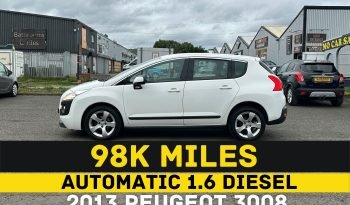 
									AUTOMATIC_1.6 Diesel_2013 Peugeot 3008_£20 Tax_12month MOT_98k Miles_Service History_Bluetooth_ 3 months Evo Warranty_ full								