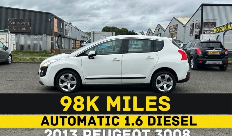 
								AUTOMATIC_1.6 Diesel_2013 Peugeot 3008_£20 Tax_12month MOT_98k Miles_Service History_Bluetooth_ 3 months Evo Warranty_ full									