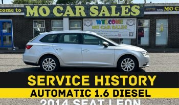 
									1.6 Diesel_2014 Seat Leon_£20 Tax_5m MOT_113k Miles_DSG & T-Belt DONE_Sat-Nav_Bluetooth_x2 Keys_ 3 months Evo Warranty_ full								