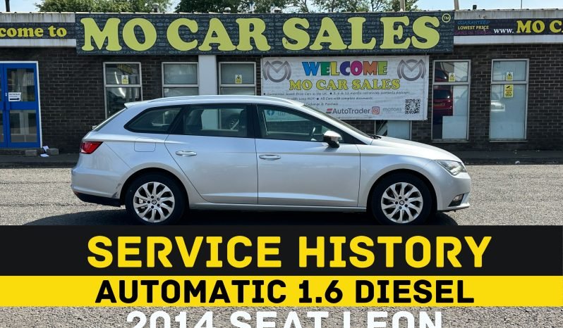 
								1.6 Diesel_2014 Seat Leon_£20 Tax_5m MOT_113k Miles_DSG & T-Belt DONE_Sat-Nav_Bluetooth_x2 Keys_ 3 months Evo Warranty_ full									