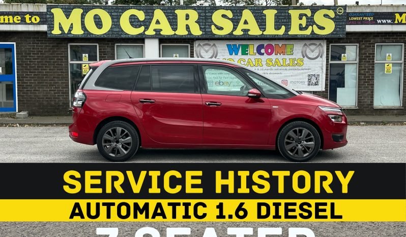 
								7 SEATER_1.6 Diesel_2014 Citroen C4G Picasso Premium Specs_£20 Tax_11m MOT_82k Miles_Sat-Nav_HD Rev Cam_B’tooth full									
