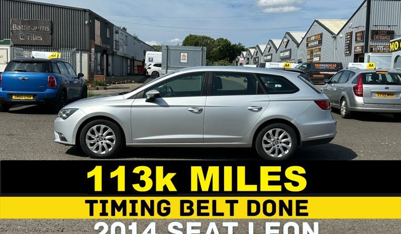 
								1.6 Diesel_2014 Seat Leon_£20 Tax_5m MOT_113k Miles_DSG & T-Belt DONE_Sat-Nav_Bluetooth_x2 Keys_ 3 months Evo Warranty_ full									
