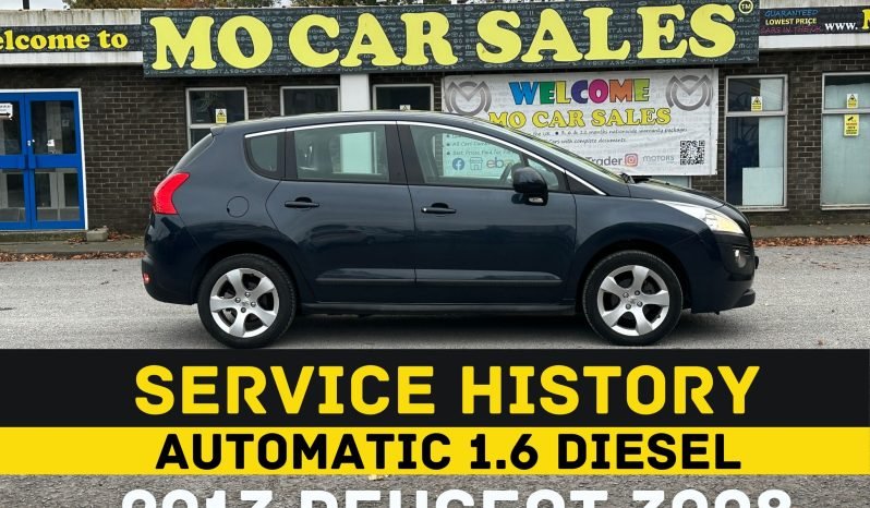 
								AUTOMATIC_1.6 Diesel_2013 Peugeot 3008_£20 Tax_62k Miles_12m MOT_B’tooth_3m Warranty_FXD PRICE full									