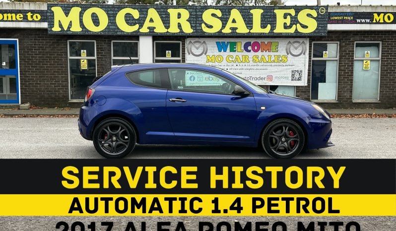 
								AUTOMATIC_1.4 Petrol_2017 Alfa Romeo Mito_73k Miles_MOT-March 2026_Sat-Nav_SPORTS Sound_3 months Evo Warranty full									