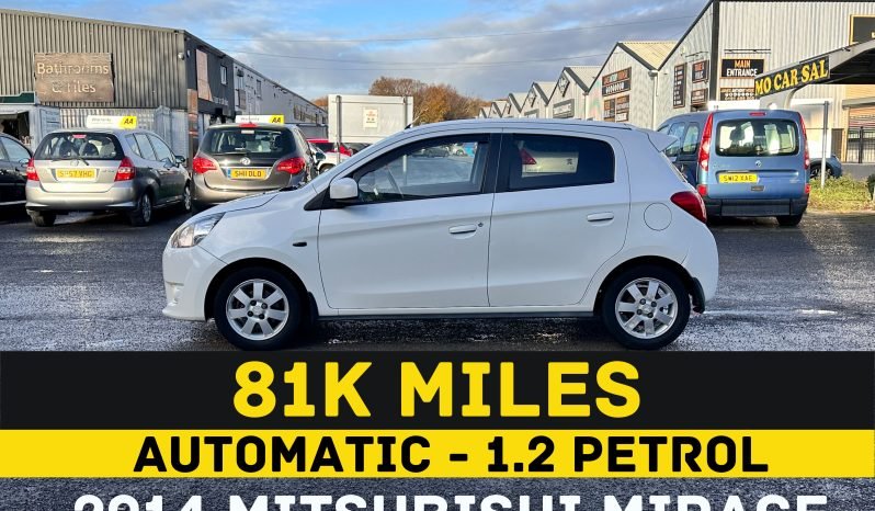 
								AUTOMATIC_1.2 Petrol_2014 Mitsubishi Mirage_£20 Tax_12m MOT_81k Miles_Media Screen_x2 Keys_3 months Evo Warranty_ full									