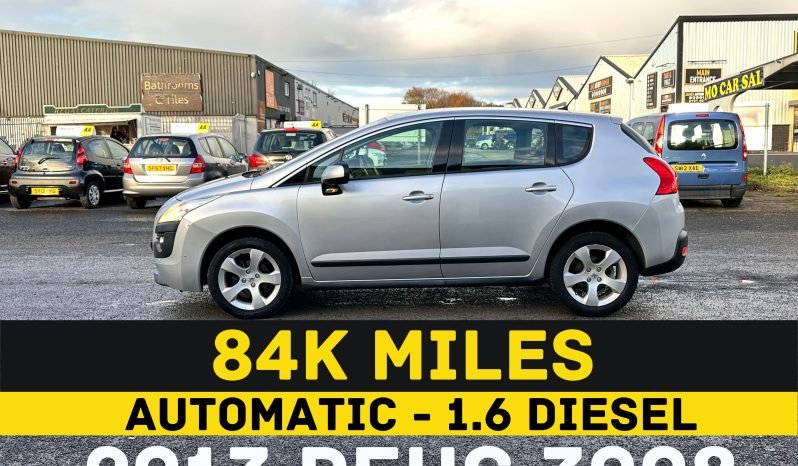
								AUTOMATIC_1.6 Diesel_2013 Peugeot 3008_£35 Tax_84k Miles_9m MOT_B’tooth_3 months Evo Warranty_ full									