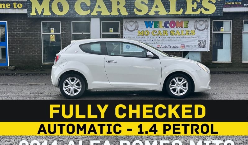 
								AUTOMATIC_1.4 Petrol_2011 Alfa Romeo Mito_9m MOT_103k Miles_Parking Sensors_ 3 months Evo Warranty_ full									