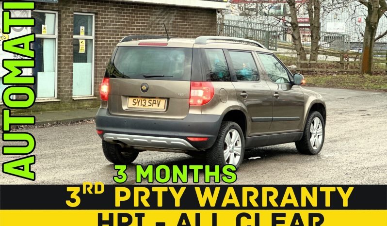 
								AUTOMATIC_1.2 Petrol_2013 Skoda Yeti_6m MOT_95k Miles_Srvc Hstry_Zero Former Keeper_Parking Snsrs_3 months Warrnty_ full									