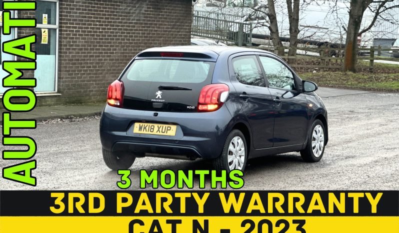 
								AUTOMATIC_1.0 Petrol_2018 Peugeot 108_54k Miles_6m MOT_Fully Srvcd_Bluetooth_3 months Evo Warranty full									