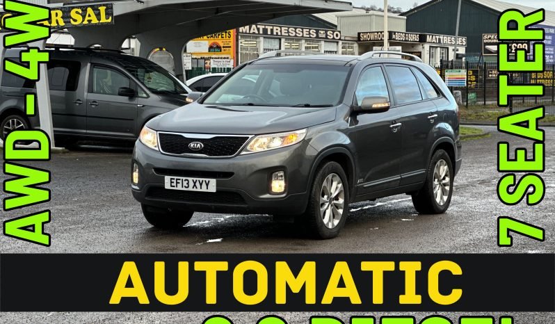 
								AUTOMATIC_7 Seater_4WD 2.2 Diesel_2013 Kia Sorento_103k Miles_12m MOT_Full Leather_Sat-Nav_Bluetooth_Sun-Roof_HD Rev Camera_3 months Evo Warranty_ full									