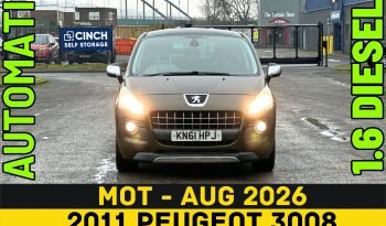 
									AUTOMATIC_1.6 Diesel_2011 Peugeot 3008_07m MOT_94k Miles_Bluetooth_Sun-Roof_x2 Keys_3 months Evo Warranty_ full								