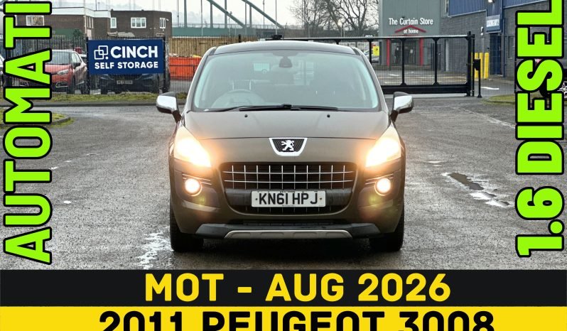 
								AUTOMATIC_1.6 Diesel_2011 Peugeot 3008_07m MOT_94k Miles_Bluetooth_Sun-Roof_x2 Keys_3 months Evo Warranty_ full									