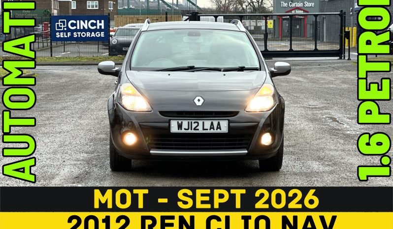 
								AUTOMATIC_1.6 Petrol_2012 Renault Clio_60k Miles_09m MOT_Srvc Hstry_Sat-Nav_P-Snsrs_3 months EVo Warranty full									