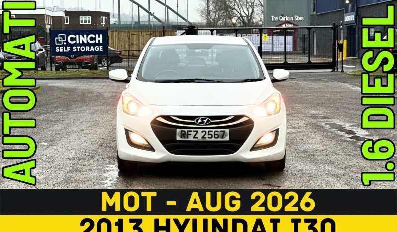 
								AUTOMATIC_1.6 Diesel_2013 Hyundai i30_65k Miles_07m MOT__B’tooth_Parking Sensors_x2 Keys_3 months Evo Warranty_ full									