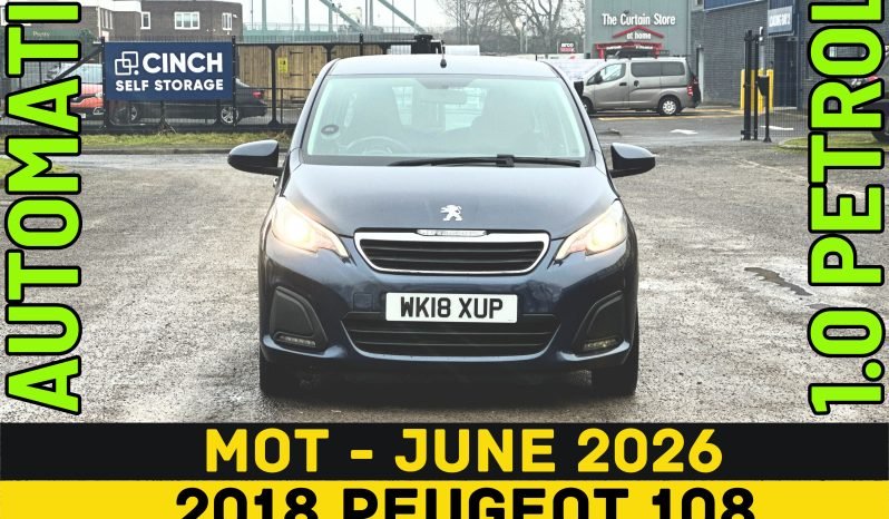 
								AUTOMATIC_1.0 Petrol_2018 Peugeot 108_54k Miles_6m MOT_Fully Srvcd_Bluetooth_3 months Evo Warranty full									