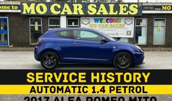 
									AUTOMATIC_1.4 Petrol_2017 Alfa Romeo Mito_12m MOT_73k Miles_Sat-Nav_Bluetooth_P-Snsrs_3m Warranty full								