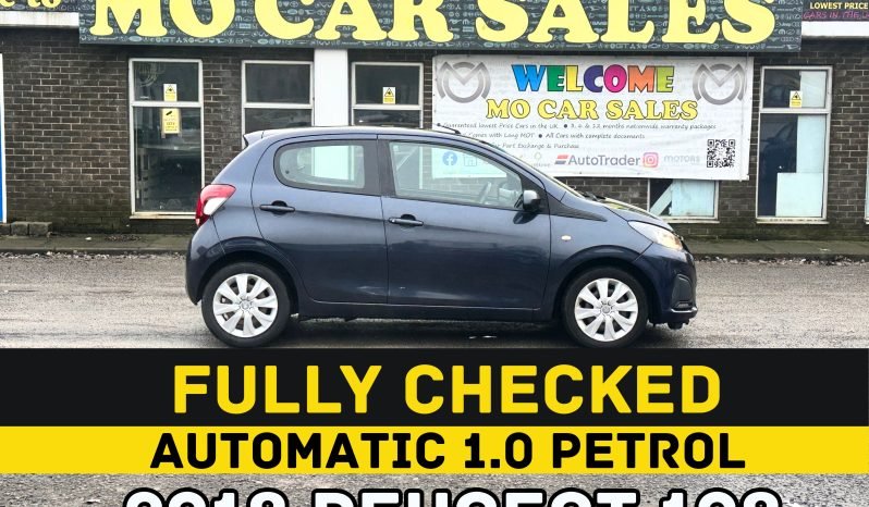 
								AUTOMATIC_1.0 Petrol_2018 Peugeot 108_54k Miles_6m MOT_Fully Srvcd_Bluetooth_3 months Evo Warranty full									