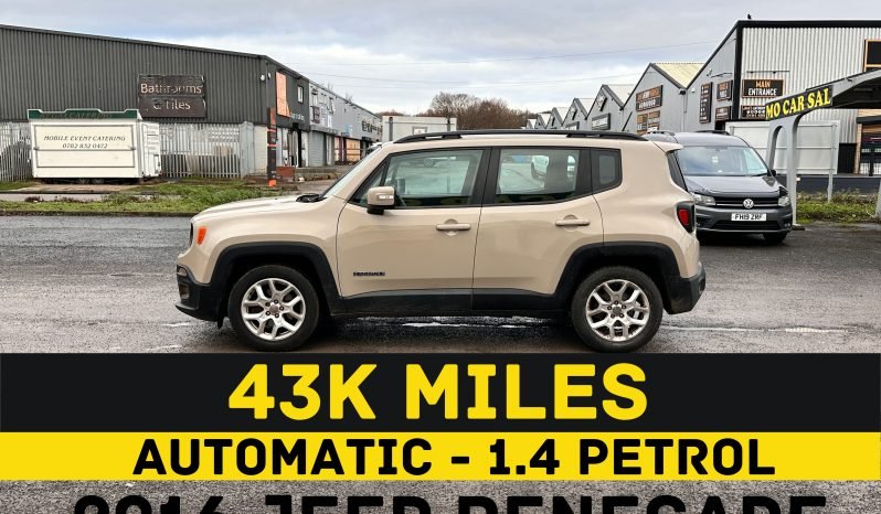 
								AUTOMATIC_1.4 Petrol_2016 Jeep Renegade_43k Miles_12m MOT_Sat-Nav_3m Warranty_ full									