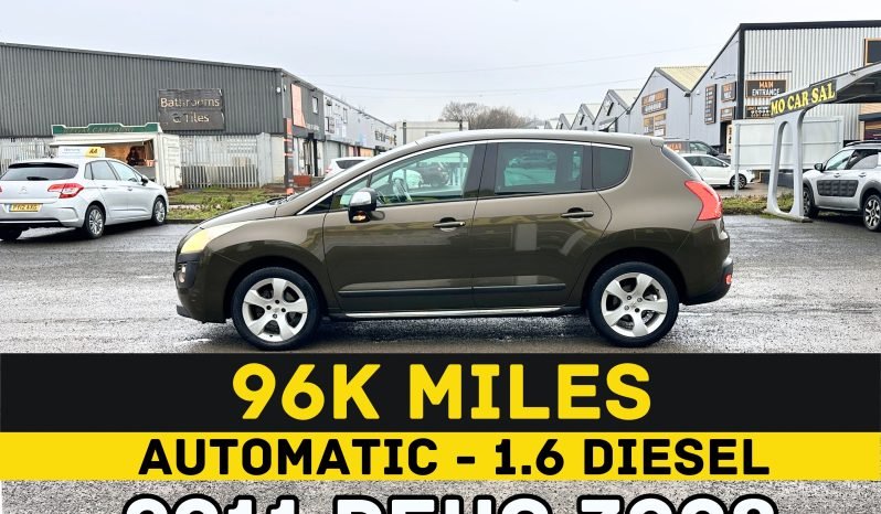 
								AUTOMATIC_1.6 Diesel_2011 Peugeot 3008_07m MOT_94k Miles_Bluetooth_Sun-Roof_x2 Keys_3 months Evo Warranty_ full									