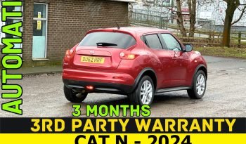 
									AUTOMATIC_1.6 Petrol_2012 Nissan Juke_40k Miles_8m MOT_Sat-Nav_B’tooth_Rev Cam_3 months Evo Warranty full								