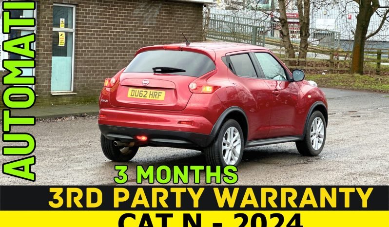 
								AUTOMATIC_1.6 Petrol_2012 Nissan Juke_40k Miles_8m MOT_Sat-Nav_B’tooth_Rev Cam_3 months Evo Warranty full									