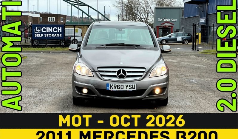 
								AUTOMATIC_2.0 Diesel 2011 Mercedes Benz B200_08m MOT_90k Mile_Sat-Nav_B’tooth_Parking Sensors_Sun-Roof_x2 Keys_3 months Evo Warranty £100 full									