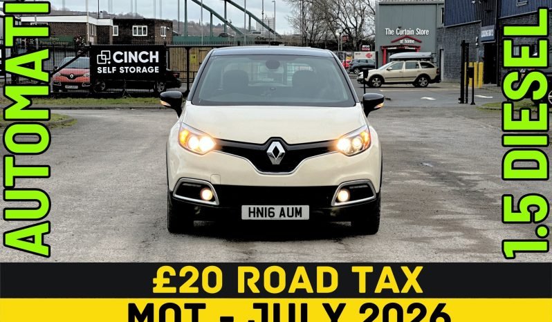 
								AUTOMATIC_1.5 Diesel ULEZ_2016 Renault Captur_£20 Road Tax_6m MOT_137k Miles_T-Belt DONE_Sat-Nav_Parking Sensors_3 months Evo Warranty full									