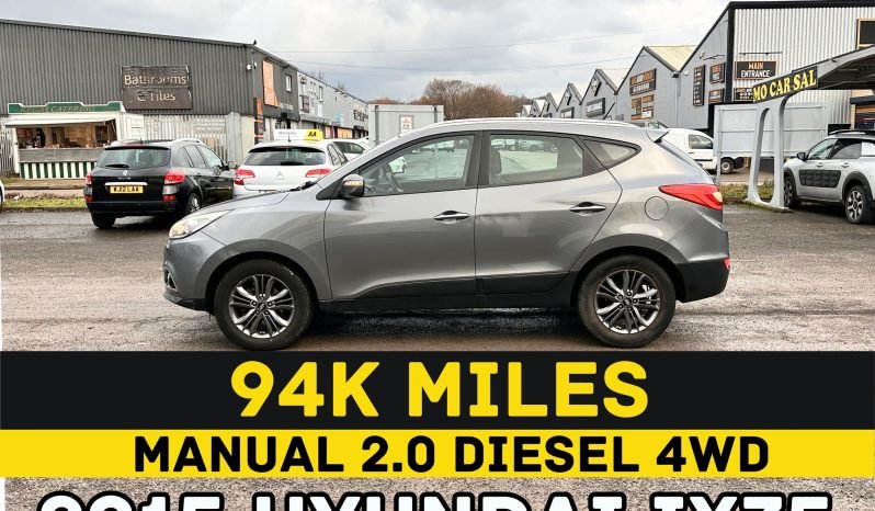 
								MANUAL_4WD 2.0 Diesel_2015 Hyundai ix35_12m MOT_94k Miles_Srvc Hstry_Bluetooth_Towbar_3 months Evo Warranty_ full									