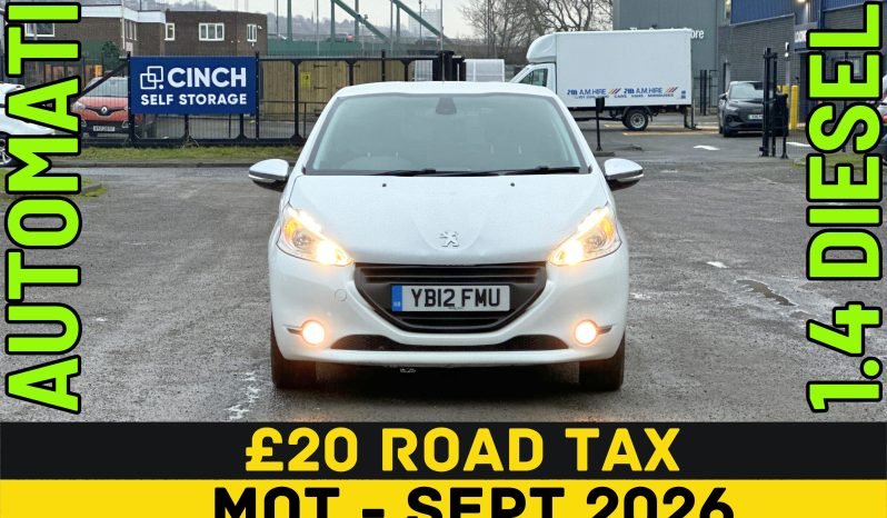 
								AUTOMATIC_1.4 Diesel_2012 Peugeot 208_£20 Tax_08m MOT_87k Miles_B’tooth_3m Warranty_ full									