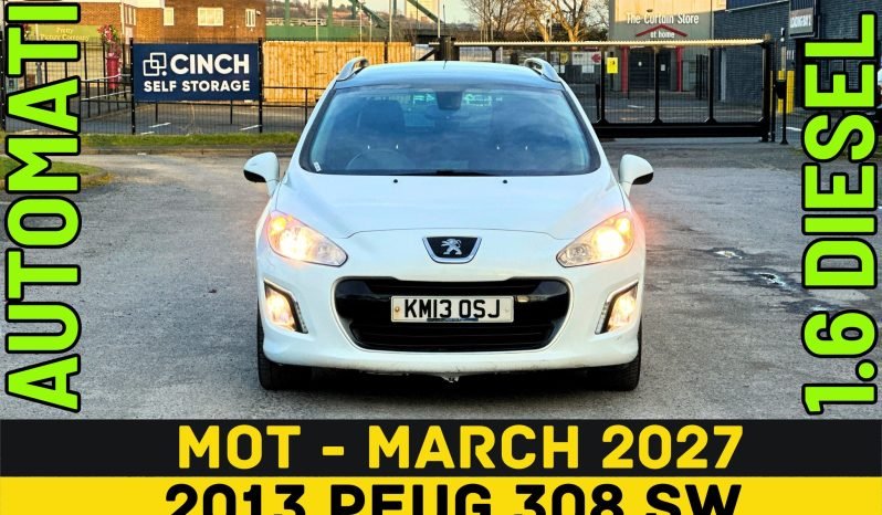 
								AUTOMATIC_1.6 Diesel_2013 Peugeot 308 SW_12m MOT_101k Miles_Sat-Nav_Bluetooth_Sun-Roof_3 months Evo Warranty full									