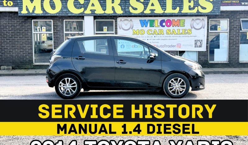 
								MANUAL_1.4 Diesel_2014 Toyota Yaris_£20 Tax_12m MOT_107k Miles_Srvc Hstry_RevCam_Bluetooth_3m Warranty full									