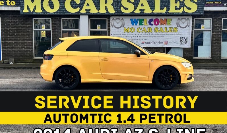 
								AUTOMATIC_1.4 Petrol_2014 Audi A3 | S-Line_£20 Tax_09m MOT_125k Miles_Gearbox Rebuilt_Full Leather_Bluetooth_Parking Sensors_3m WSG Warranty full									