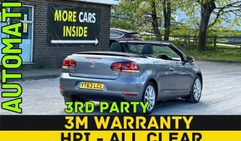 
									AUTOMATIC_1.4 Petrol_2013 VW Golf Convertible_12m MOT_104k Miles_Srvc Hstry_Bluetooth_Parking Sensors_x2 Keys_3 months Warranty full								