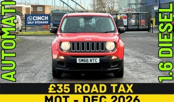 
									AUTOMATIC_1.6 Diesel ULEZ_2017 Jeep Renegade_£35 Tax_88k Miles_8m MOT_Srvc Hstry_Bluetooth_P-Snsrs_x2 Keys_3 months Warranty full								