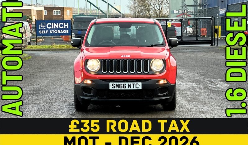 
								AUTOMATIC_1.6 Diesel ULEZ_2017 Jeep Renegade_£35 Tax_88k Miles_8m MOT_Srvc Hstry_Bluetooth_P-Snsrs_x2 Keys_3 months Warranty full									