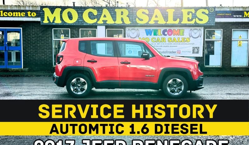 
								AUTOMATIC_1.6 Diesel ULEZ_2017 Jeep Renegade_£35 Tax_88k Miles_8m MOT_Srvc Hstry_Bluetooth_P-Snsrs_x2 Keys_3 months Warranty full									