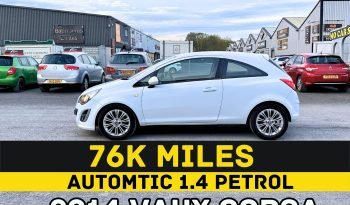 
									AUTOMATIC_1.4 Petrol_2014 Vauxhall Corsa_12m MOT_76k Miles_New Engine_x1 Key_3 months Warrant £100_ full								