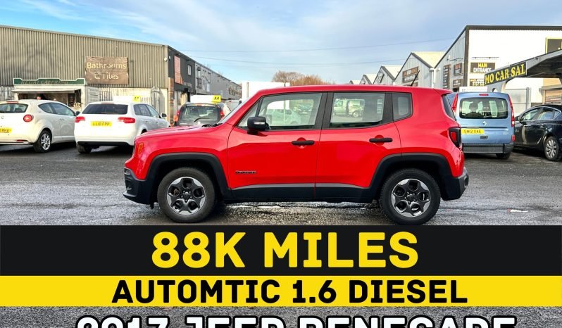 
								AUTOMATIC_1.6 Diesel ULEZ_2017 Jeep Renegade_£35 Tax_88k Miles_8m MOT_Srvc Hstry_Bluetooth_P-Snsrs_x2 Keys_3 months Warranty full									