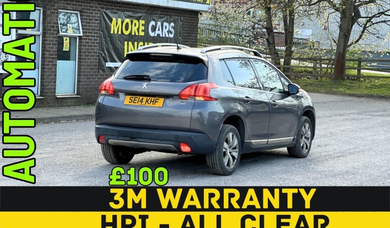 
								AUTOMATIC_1.6 Diesel_2014 Peugeot 2008_£20 Tax_06m MOT_85k Miles_Bluetooth_P-Snsrs_x2 Keys_3 months Warranty full									