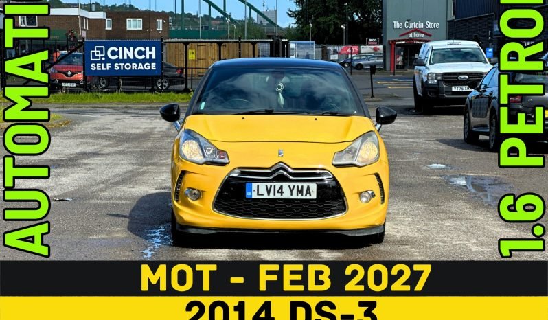 
								AUTOMATIC_1.6 Petrol_2014 Citreon DS-3_09m MOT_85k Miles_B’tooth_3m Warranty_ full									