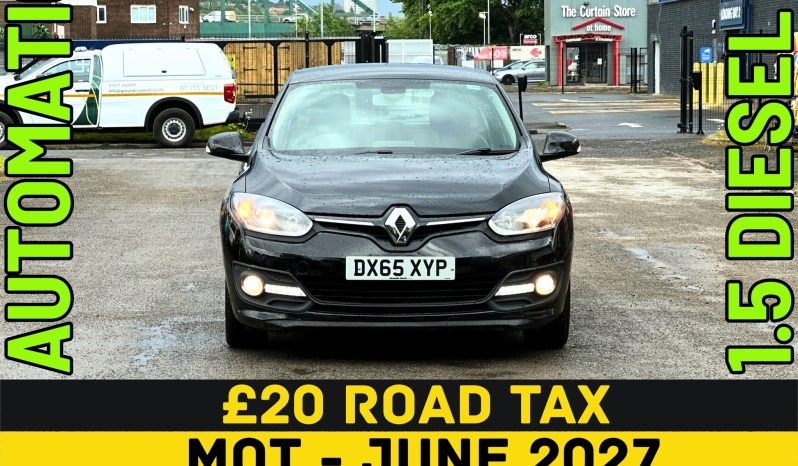 
								AUTOMATIC_1.5 Diesel_ULEZ_2015 Renault Megane_£20 Tax_12m MOT_64k Miles_Sat-Nav_Parking Sensors_x2 Keys_3rd Party Warranty £50 full									