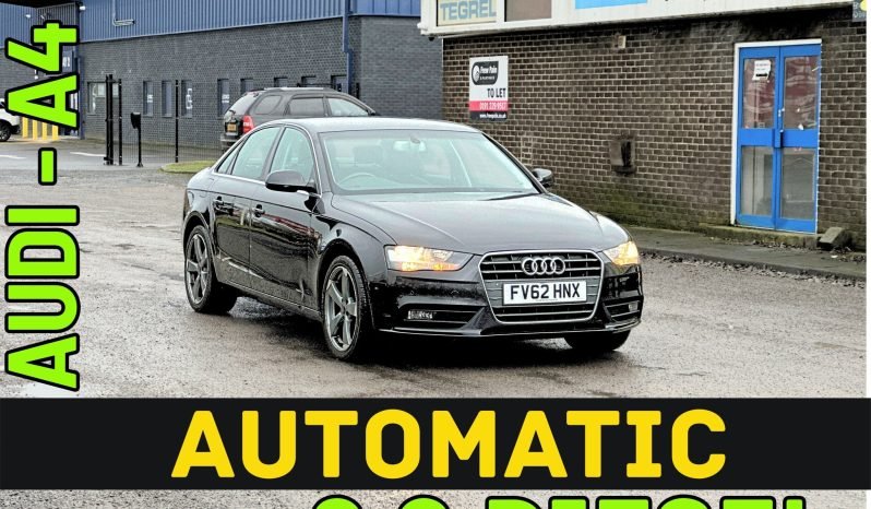 
								AUTOMATIC_2.0 Diesel_2012 Audi A4_102k Mile_6m MOT_T-Belt DONE_B’tooth_x2 Keys_3 months Warranty full									