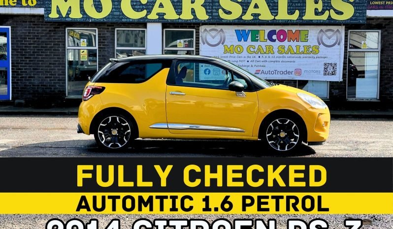 
								AUTOMATIC_1.6 Petrol_2014 Citreon DS-3_09m MOT_85k Miles_B’tooth_3m Warranty_ full									