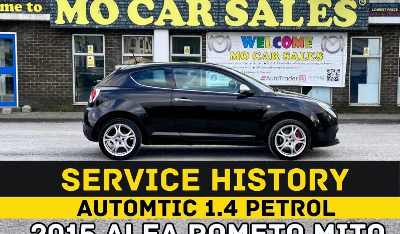 
								AUTOMATIC_1.4 Petrol_2015 Alfa Romeo Mito_12m MOT_116k Miles_Bluetooth_Parking Sensors_x2 Keys_3 months Warranty full									