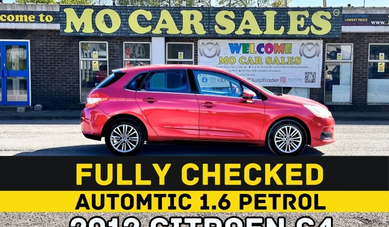 
								AUTOMATIC_1.6 Petrol_2012 Citroen C4_12m MOT_88k Mile_Fully Srvcd_Bluetooth_Parking Sensors_x1 Key_3 month Warranty £50 full									